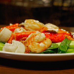 Seafood pan-fried noodles