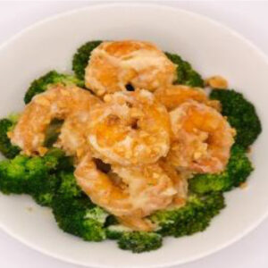 Sizzling Garlic Prawn (GF) 蒜汁鐵板蝦球