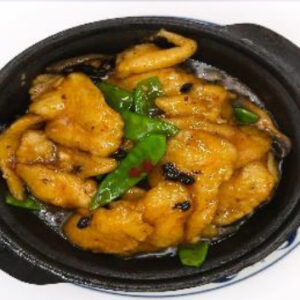 Sizzling Black Bean Fish Filet 鐵锅羅定鱼球